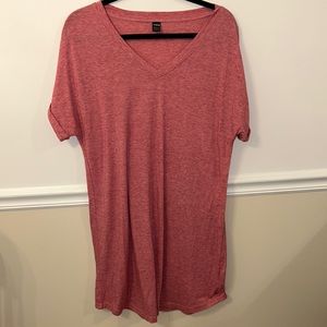 Long Salmon SheIn T shirt dress